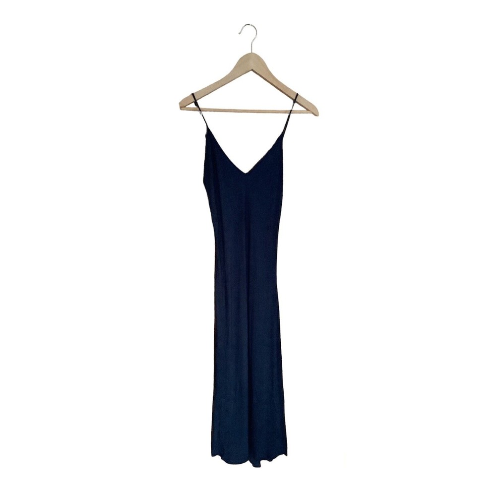 Polo by Ralph Lauren Navy Blue Slip Midi Dress